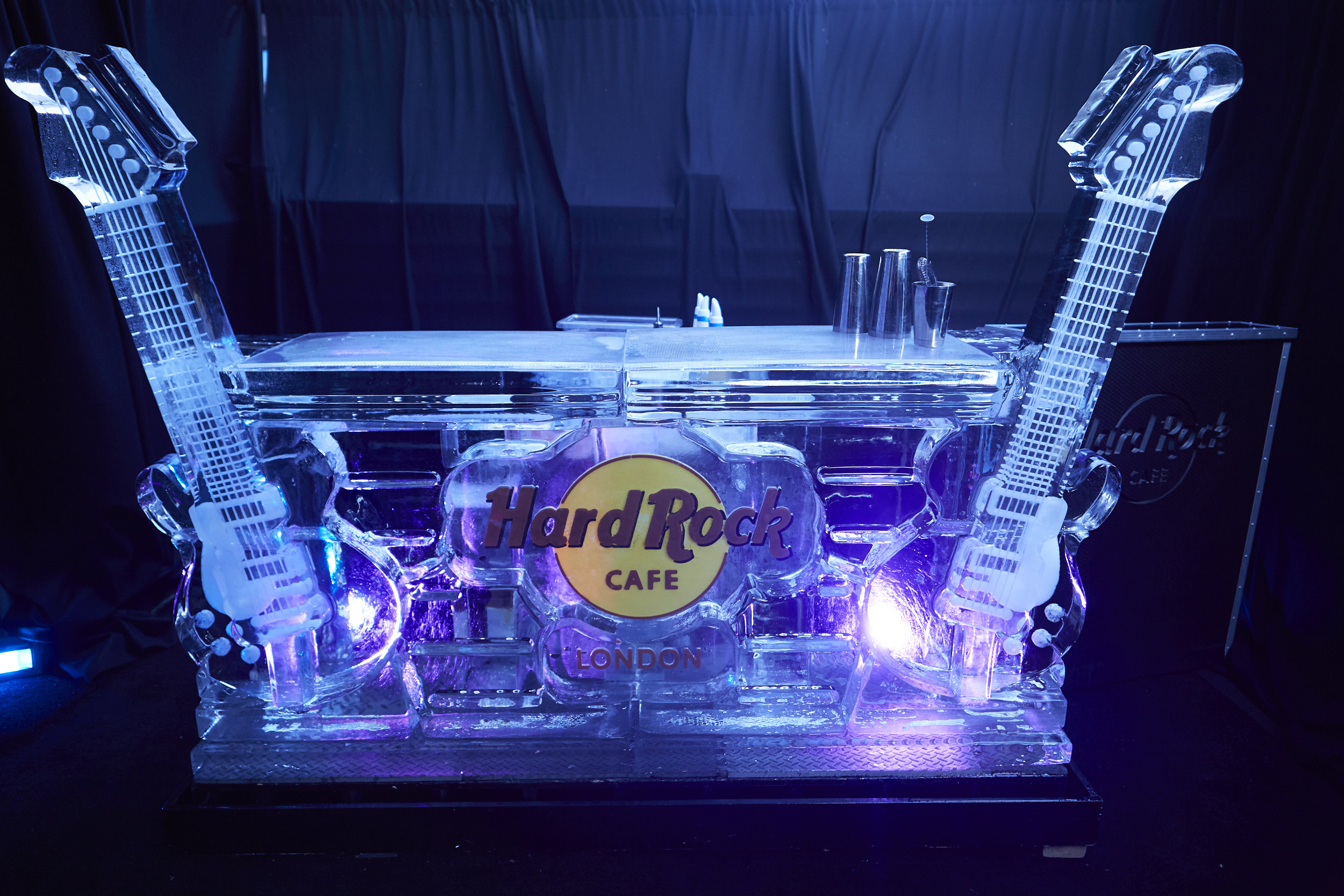 Hard Rock Cafe ice bar serving up delicious milkshakes.